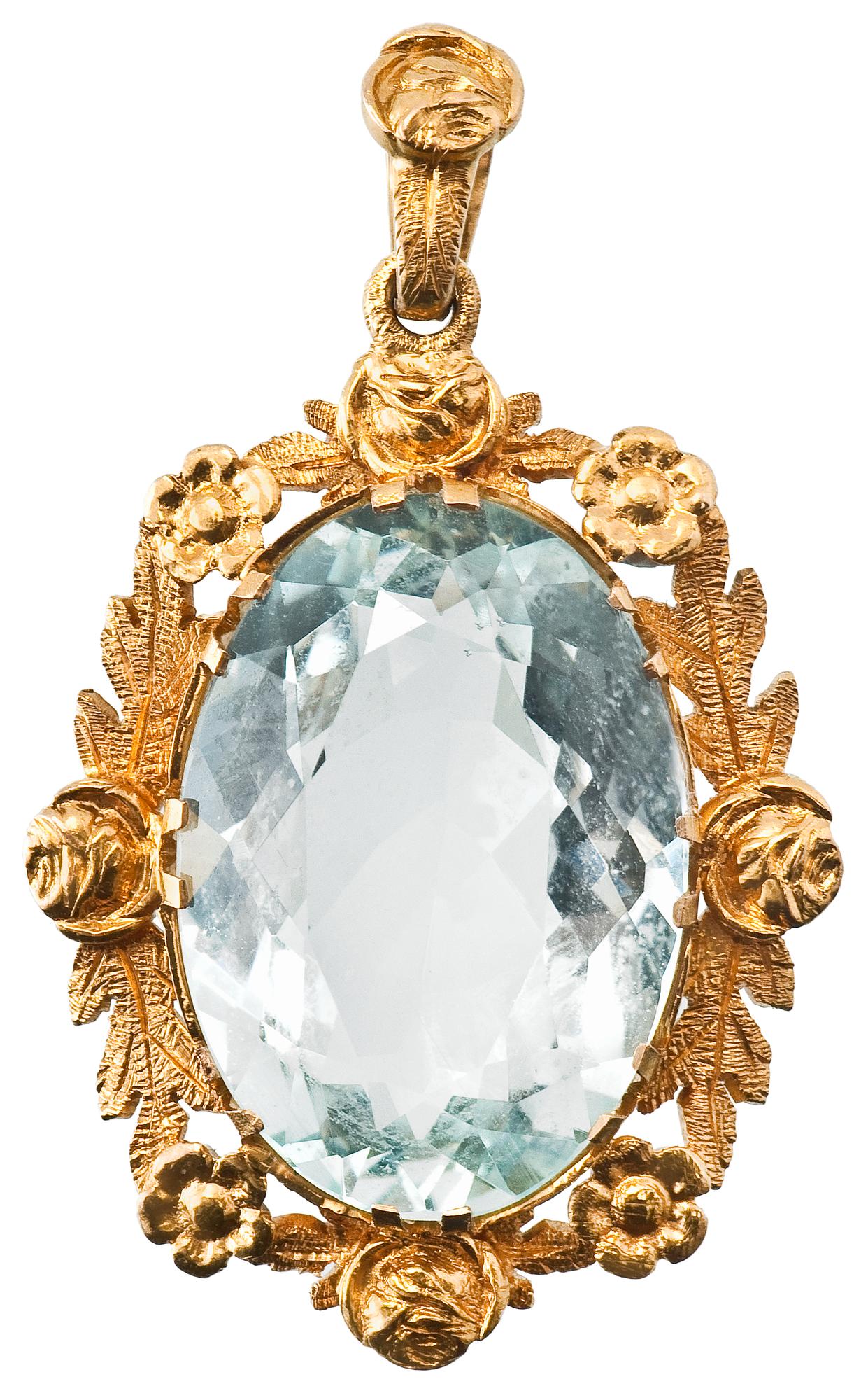AQUAMARINE PENDANT.