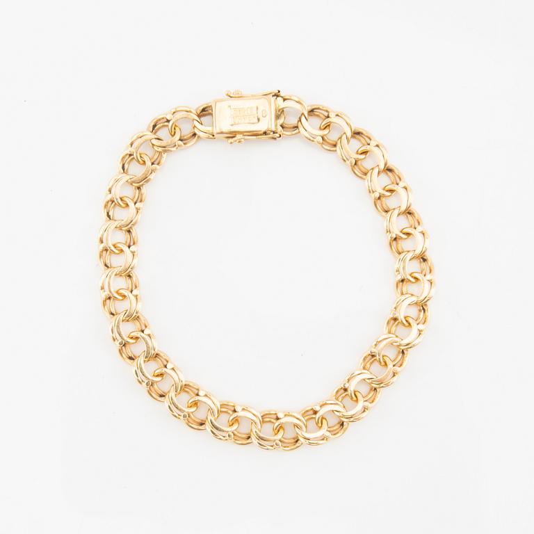 Bismarck-link necklace, 18K gold.