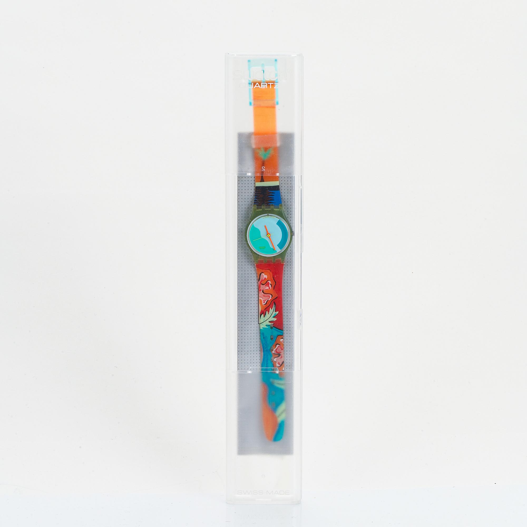 Swatch, Papaya Swing, wristwatch, 25 mm.