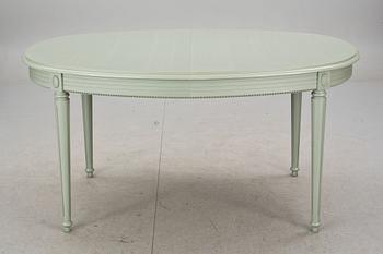 MATBORD och STOLAR, 6 st, gustaviansk stil, 1900-talets slut.