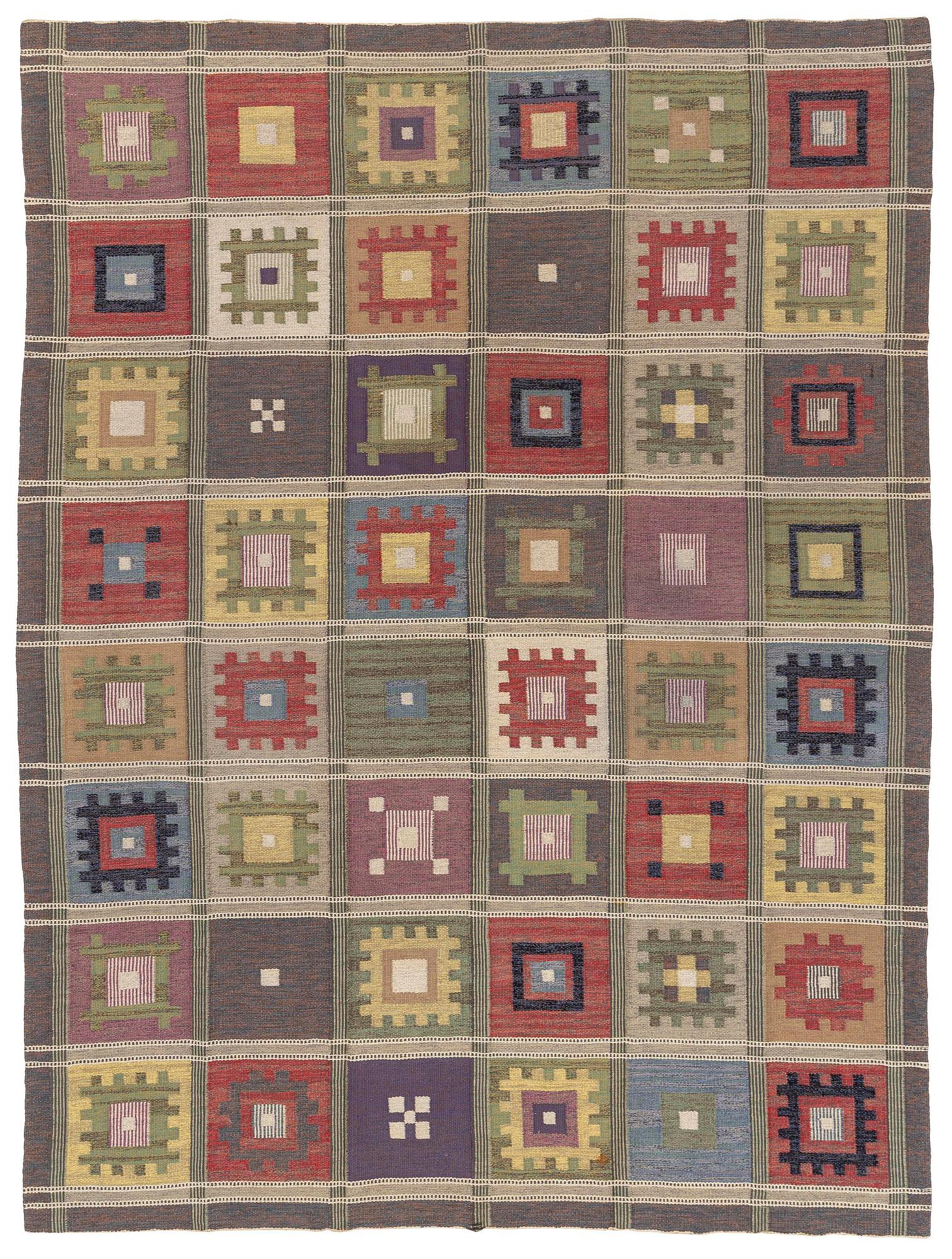 A flat weave carpet, c. 327 x 243 cm, Bohusslöjd–Konstfliten.