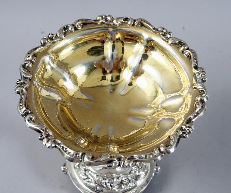 UPPSATSSKÅL, silver, Eric Ekströms verkstad, Växjö 1855.