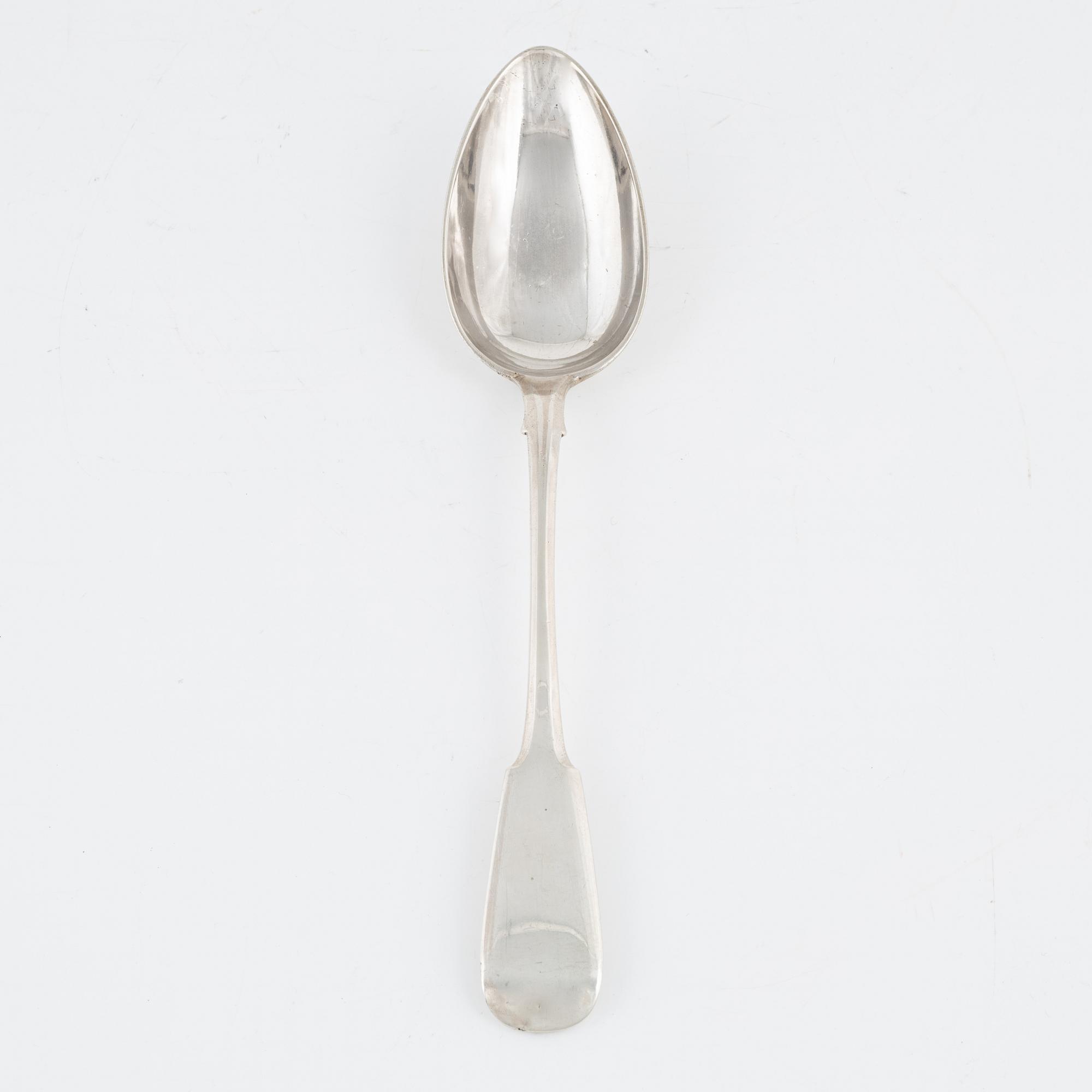 A Russian Silver Serving Spoon, Moscow 1890.