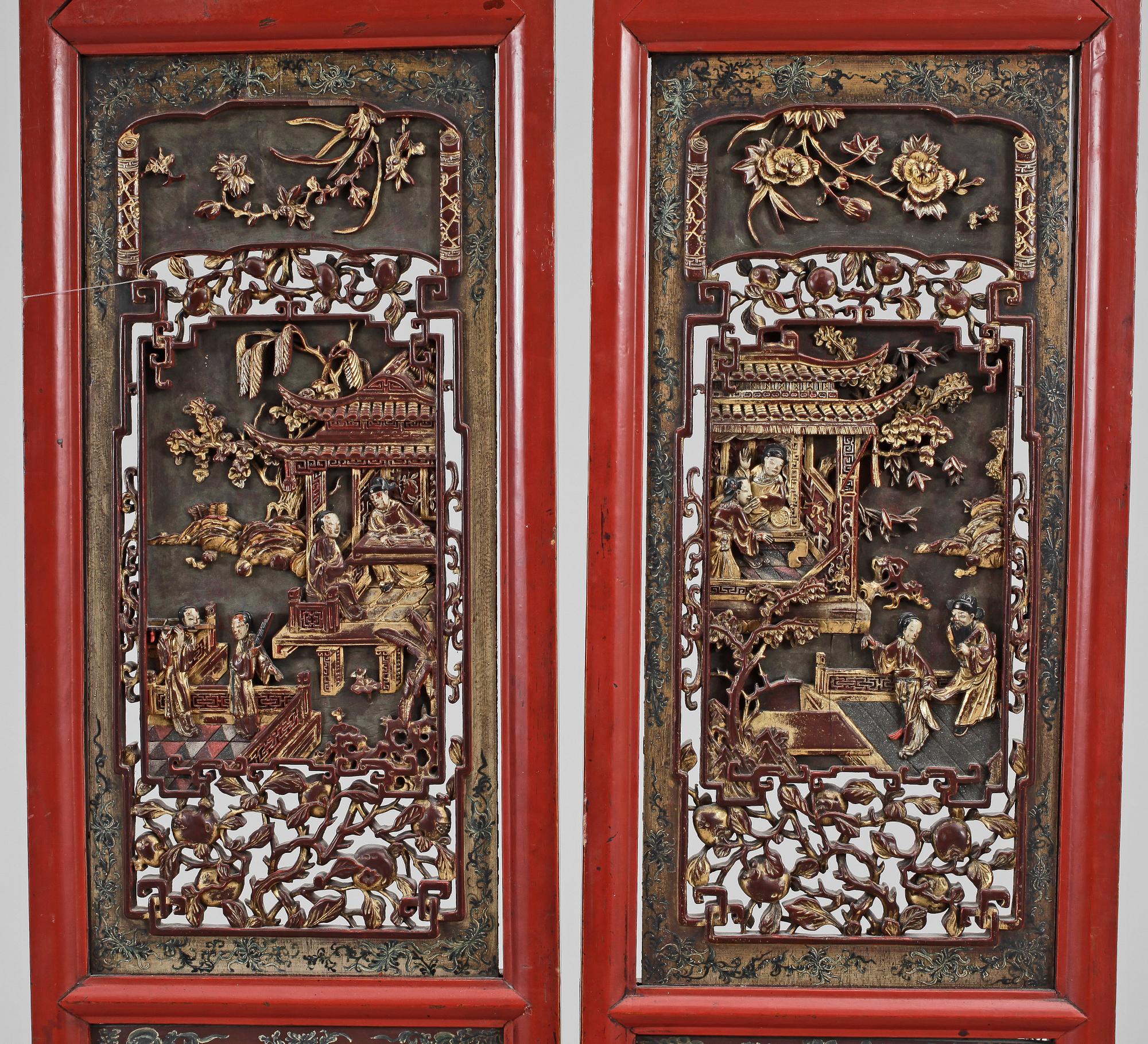 DÖRRAR, ett par, Kina, 1800/1900-tal.