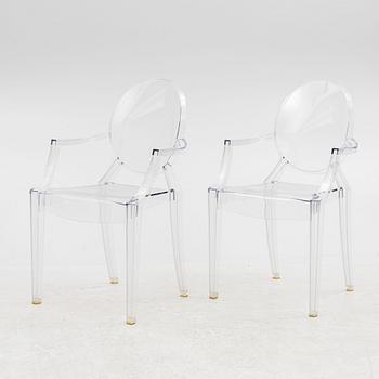 Philippe Starck, karmstolar, ett par, "Louis Ghost", Kartell.