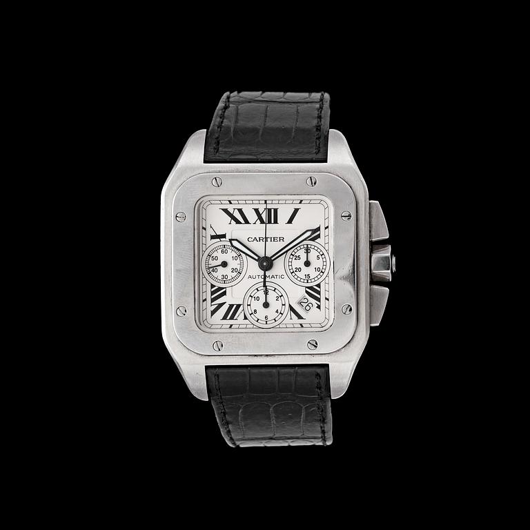 A Cartier 'Santos 100' gentleman's wrist watch, automatic.