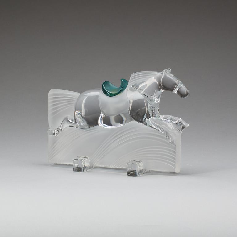 FIGURIN, glas.  Daum, signerad. Frankrike, modern tillverkning.