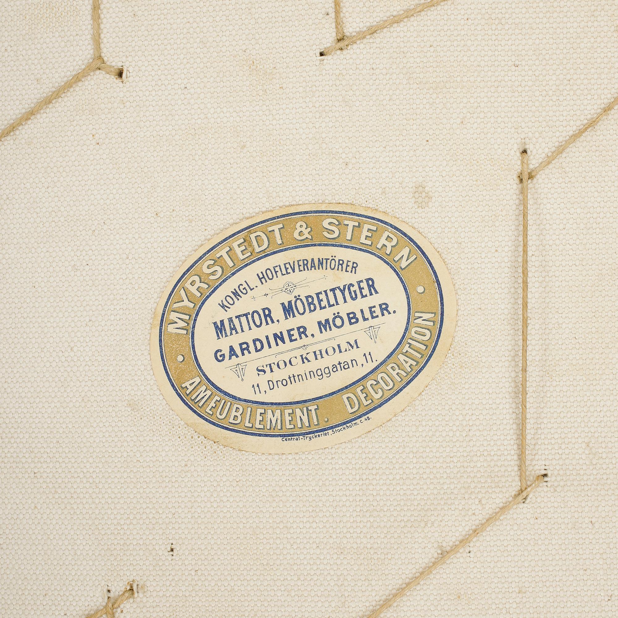 SOFFA, nyrokoko, Myrstedt & Sterns, Stockholm, omkring 1900.