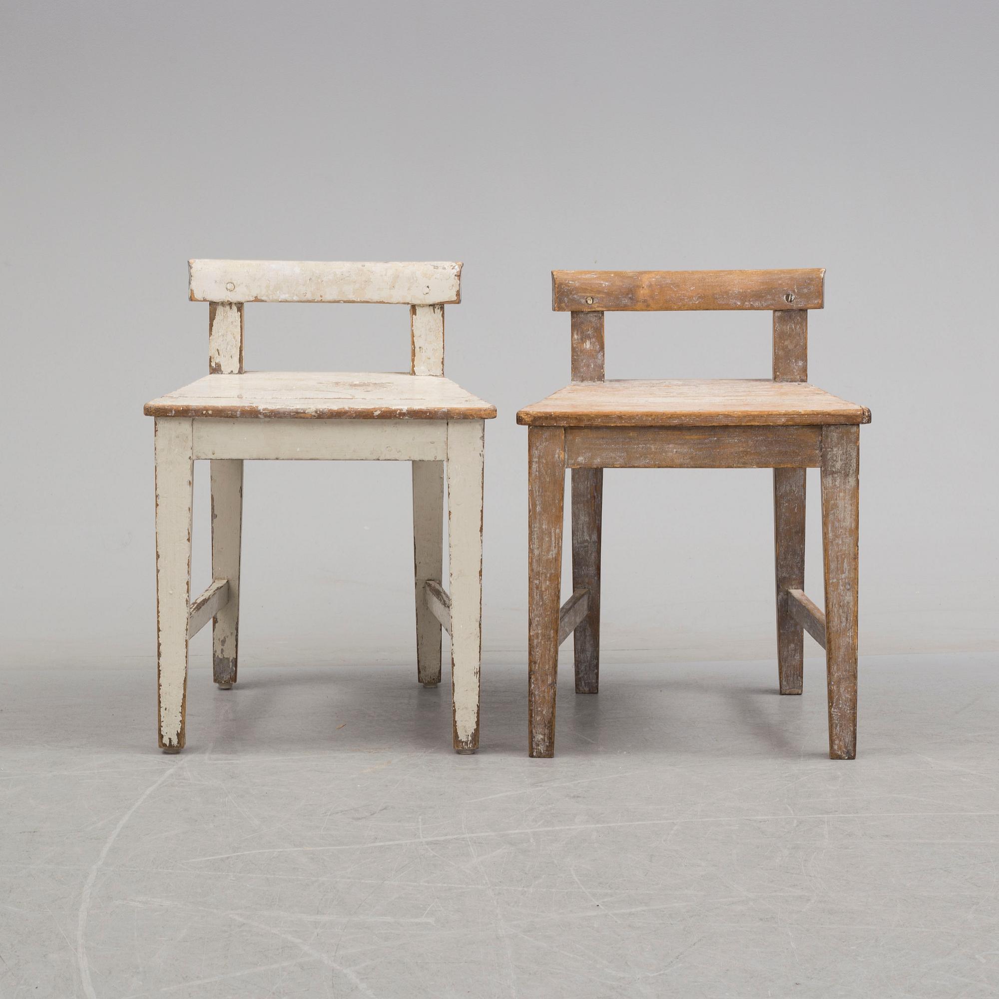 A set of four chairs, 19th century.