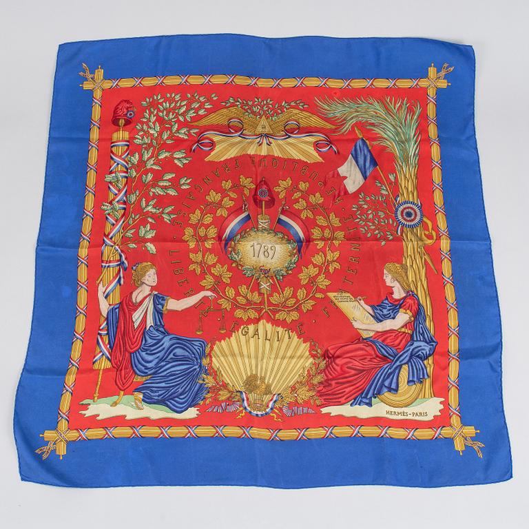 Hermès, scarf, '1789 Liberté Égalité Fraternité'.