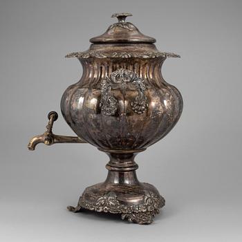 A silver plate Neo-Rococo samovar, circa 1900.