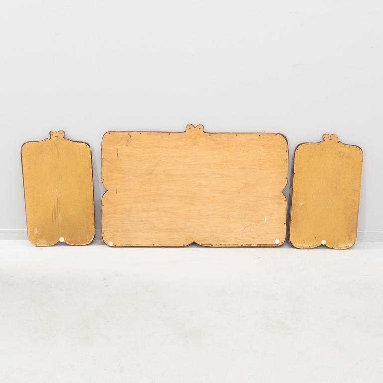 Mirrors, 3 pcs, 20th century.