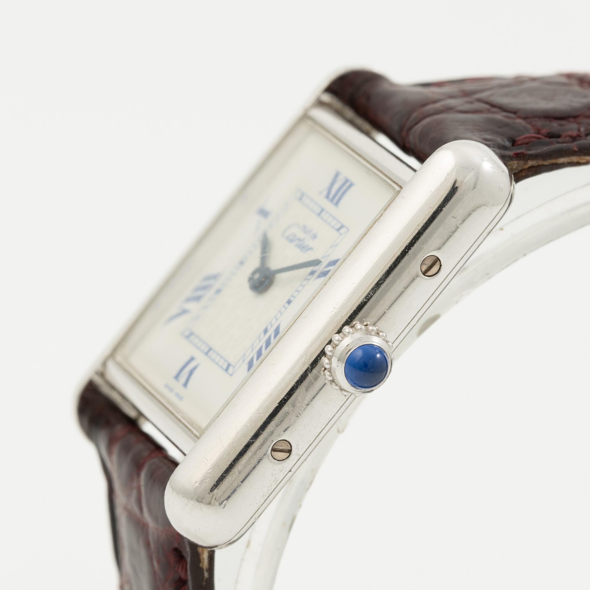 Cartier, Tank, wristwatch, 22 x 22 (29.5) mm.