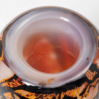 Mats Jonasson, a unique graal glass vase, 2003.