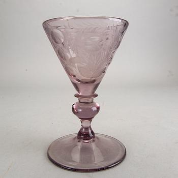 An 18th century probably German glass cup.