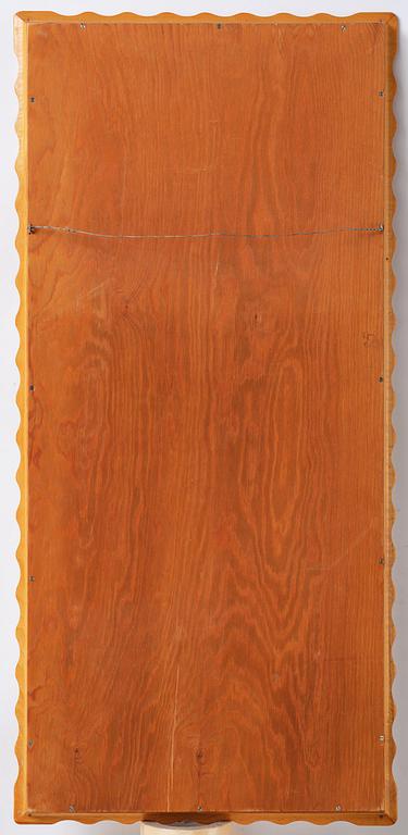 Swedish Modern, a wall mirror with wave-shaped frame, 1940s.