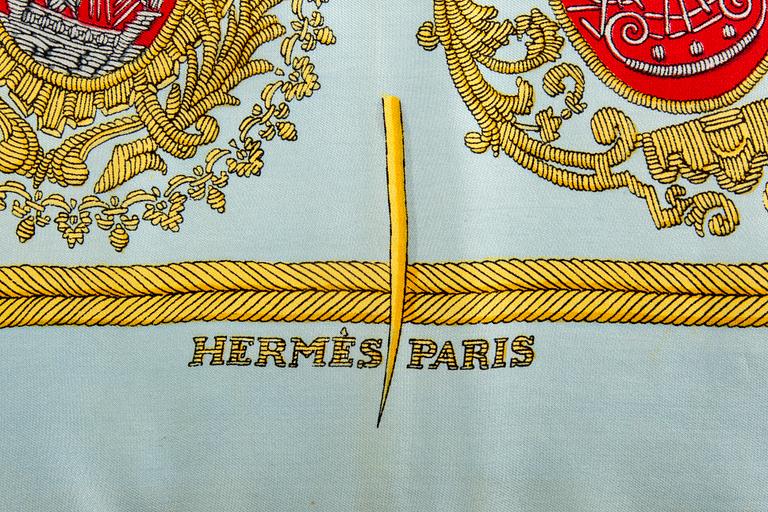 A silk Hèrmes scarf France later part of the 20th century.