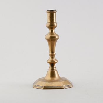 LJUSSTAKE, mässing, 1700-tal.