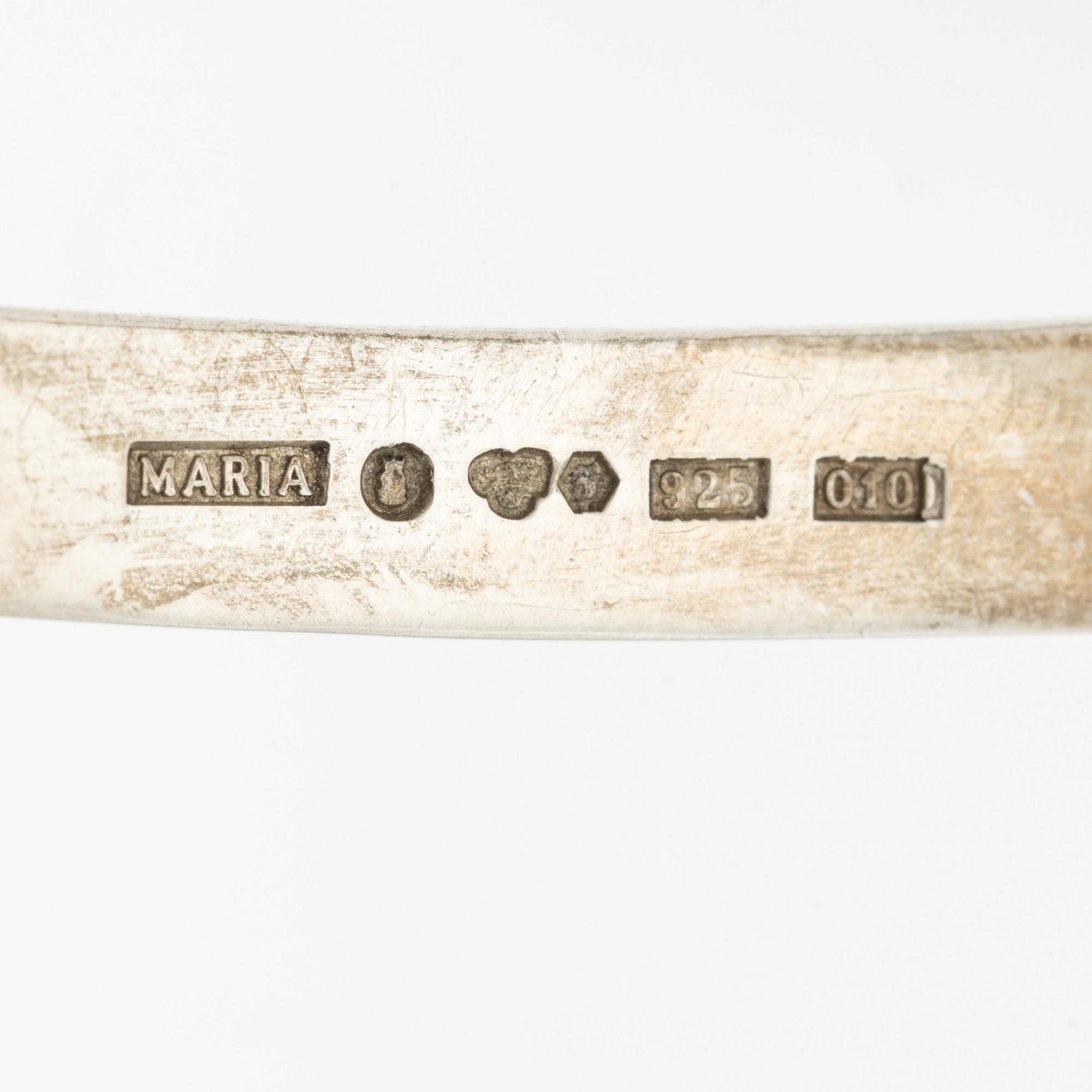 Maria Elmqvist, rigid neck ring, hammered sterling silver.