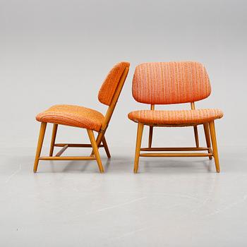STOLAR, ett par, "TeVe", Alf Svensson, Ljungs Industrier, modellen formgiven 1953.