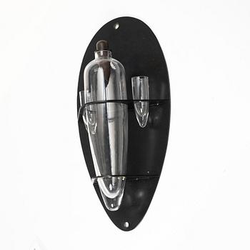 Matz Borgström, & Jhoan Camitz, vodka shelf with a decanter and two glasses, executed in 1991 in fewer than 10 examples.