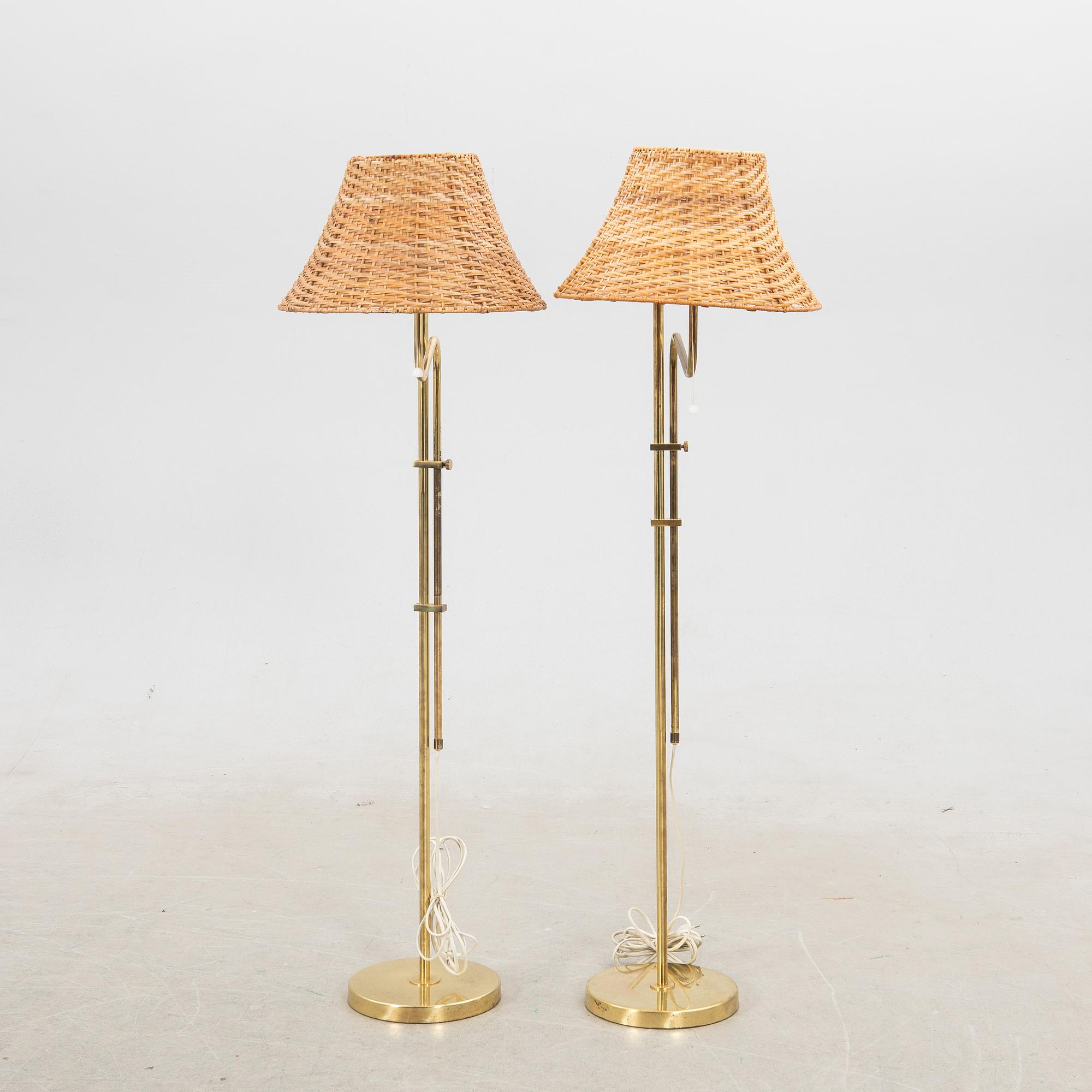 Floor lamps, a pair, model G 132, Bergboms, late 20th century.