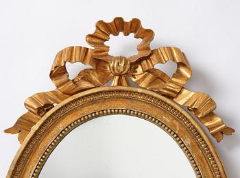 Spegellampett, för två ljus, Stockholmsarbete, sent 1700-tal, Gustaviansk.