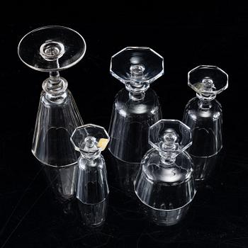ELIS BERGH, a 'Karlberg' part glass service, Kosta (67 pieces).