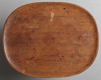 Axel Einar Hjorth, a stained pine "Utö" table, Nordiska Kompaniet, Sweden 1930's.