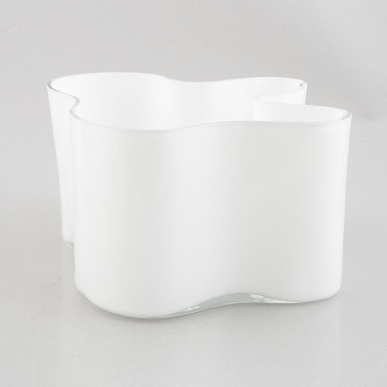 Alvar Aalto, a model 3031 glass vase, signed, numbered and dated 1989.