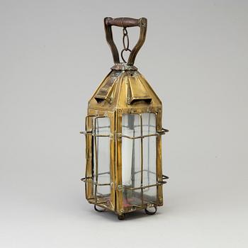 A BRASS LANTERN marked "Thule", 19th/20th century.
