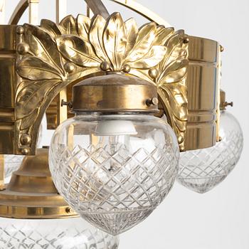 A Jugendstil ceiling lamp, early 20th Century.