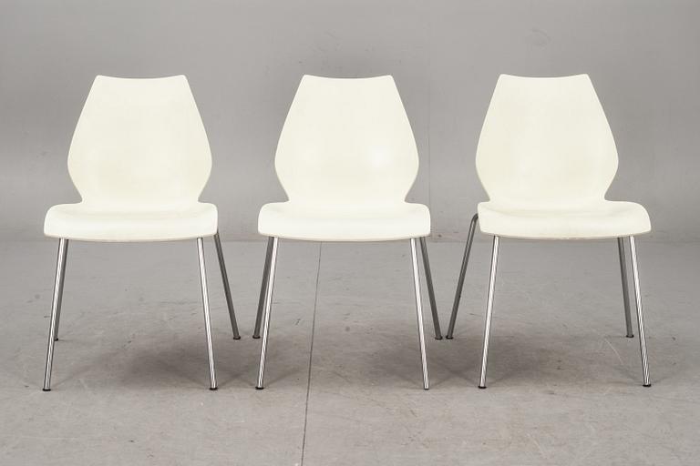 STOLAR, 3 st, "Maui", Vico Magistretti för Kartell, Italien, märkta.