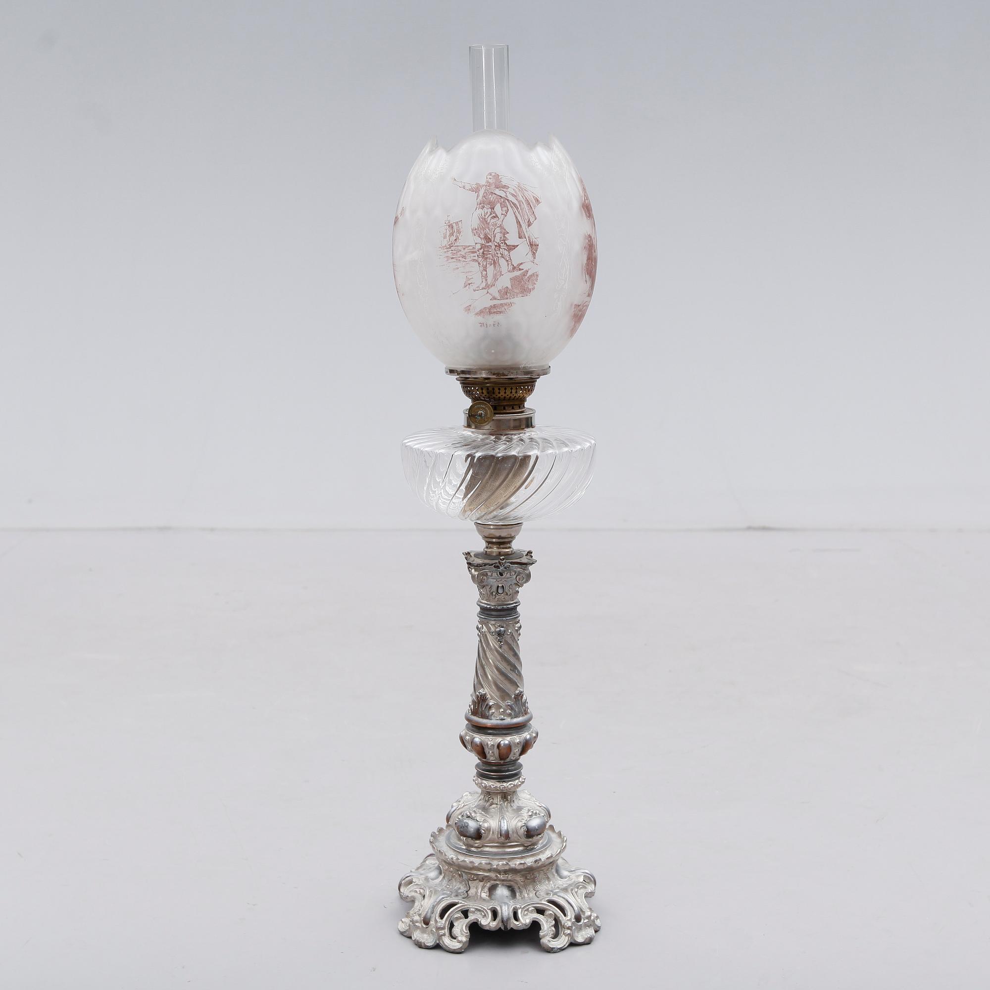 BORDSFOTOGENLAMPA, rokokostil, sent 1800-tal.