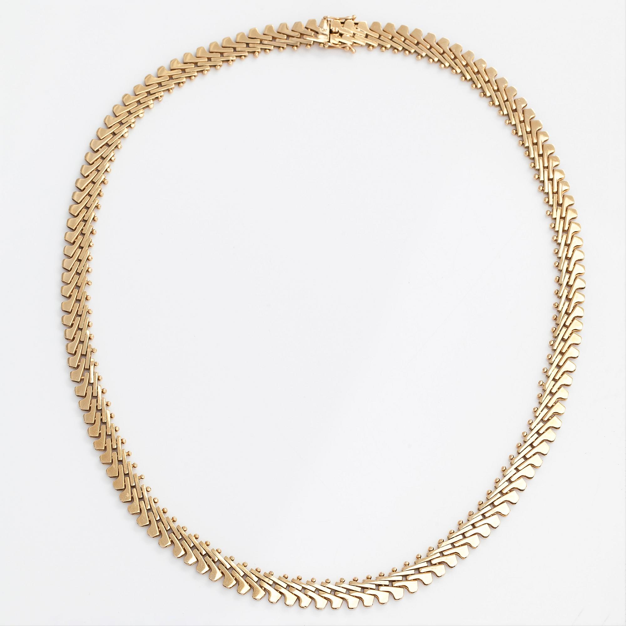 Halsband, 14K guld. Finska importstämplar 1971.