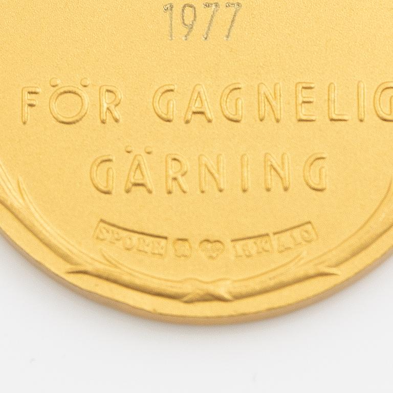 S:t Olofsmedaljen, 18k guld.