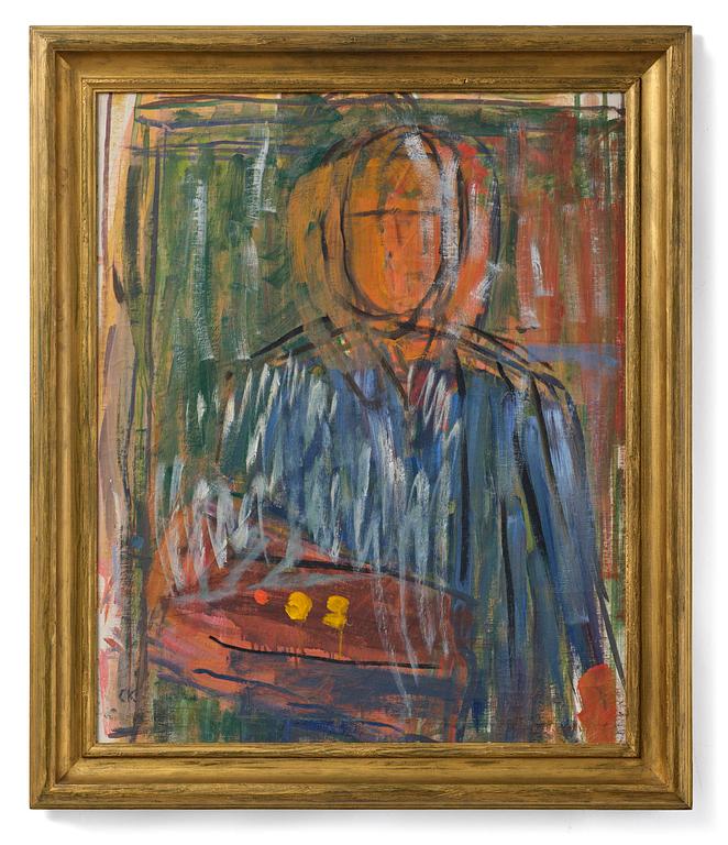 Carl Kylberg, Self-portrait with palette.