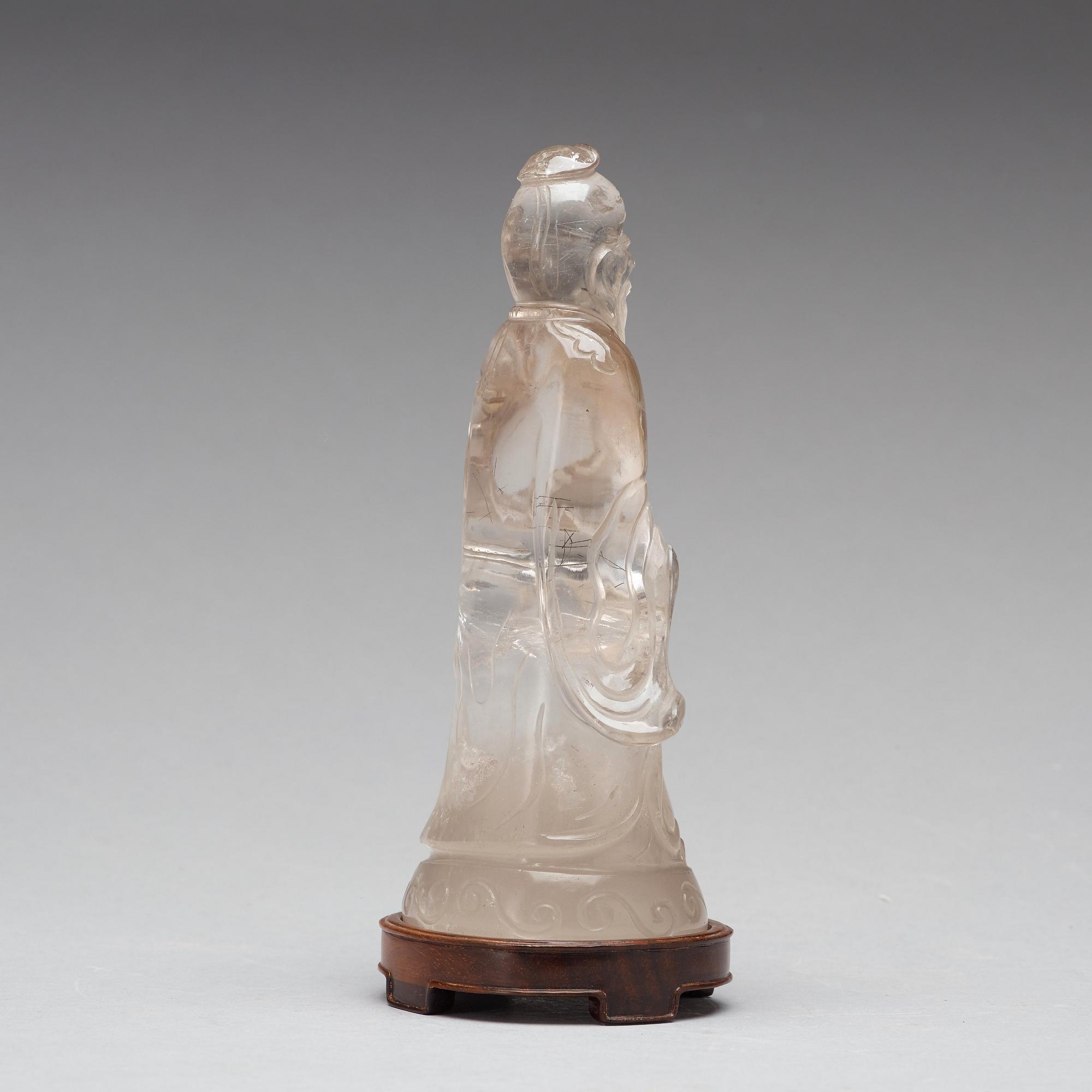 FIGURIN, bergkristall. Sen Qing dynasti.