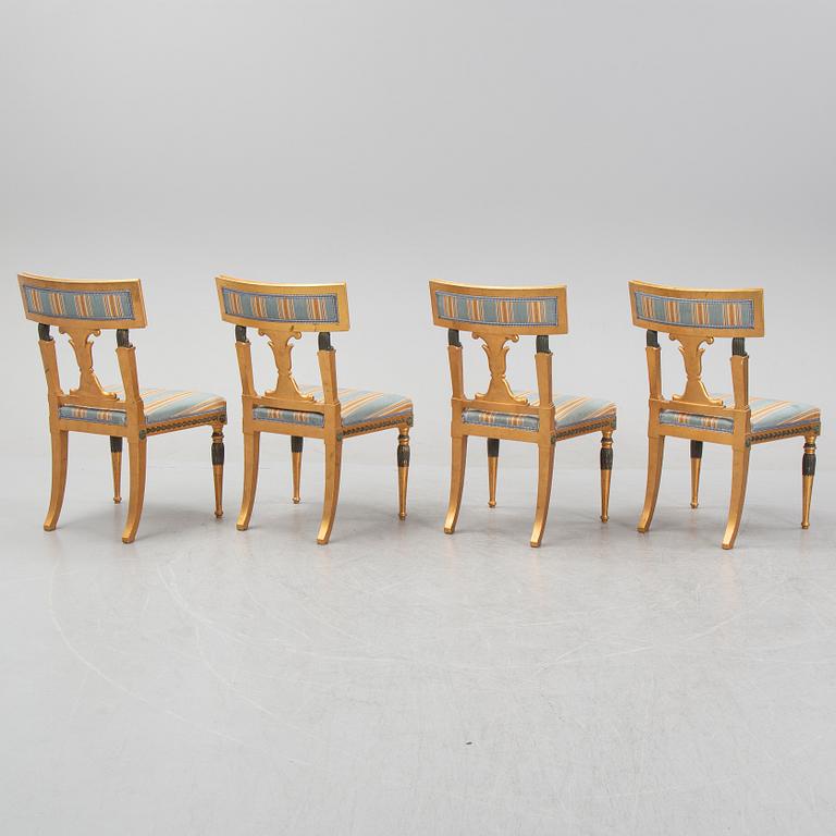 A set of four late Gustavian style chairs from Nordiska Kompaniet, early 20th Century.