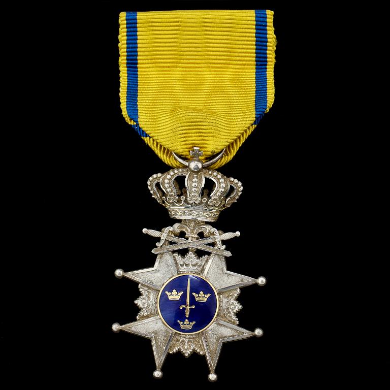 MEDALJ, "Svärdstecknet, Kungliga Svärdsordenstecknet", 1900-tal.