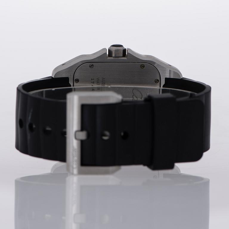 CARTIER, Santos 100 LM, wrist watch, 38 x 38 mm.