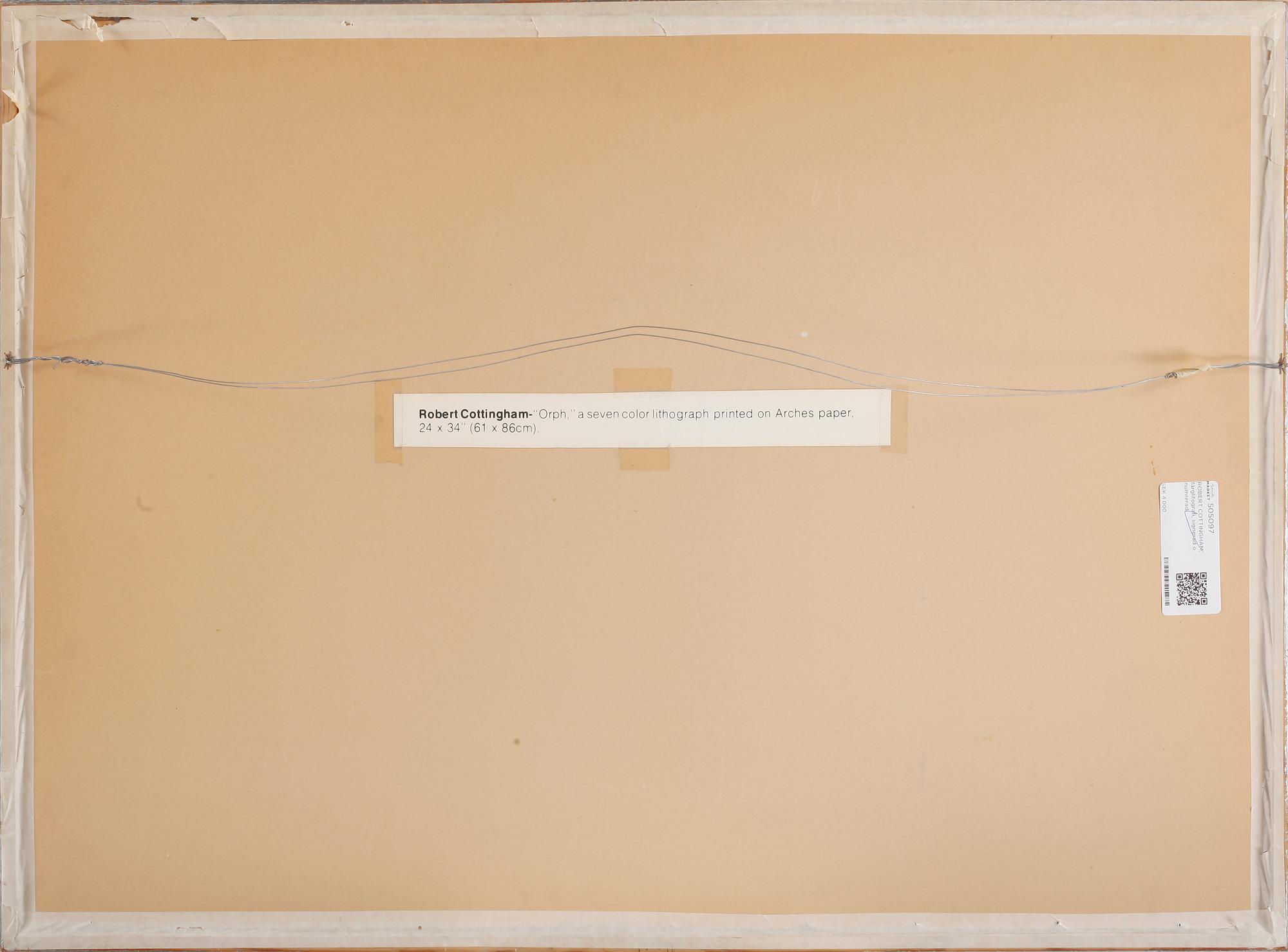 ROBERT COTTINGHAM, färglitografi, signerad o numrerad 34/300.