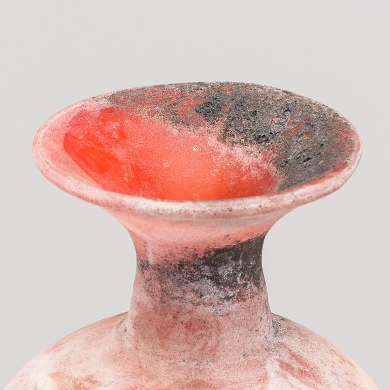 A MURANO GLASS LAMP BASE.