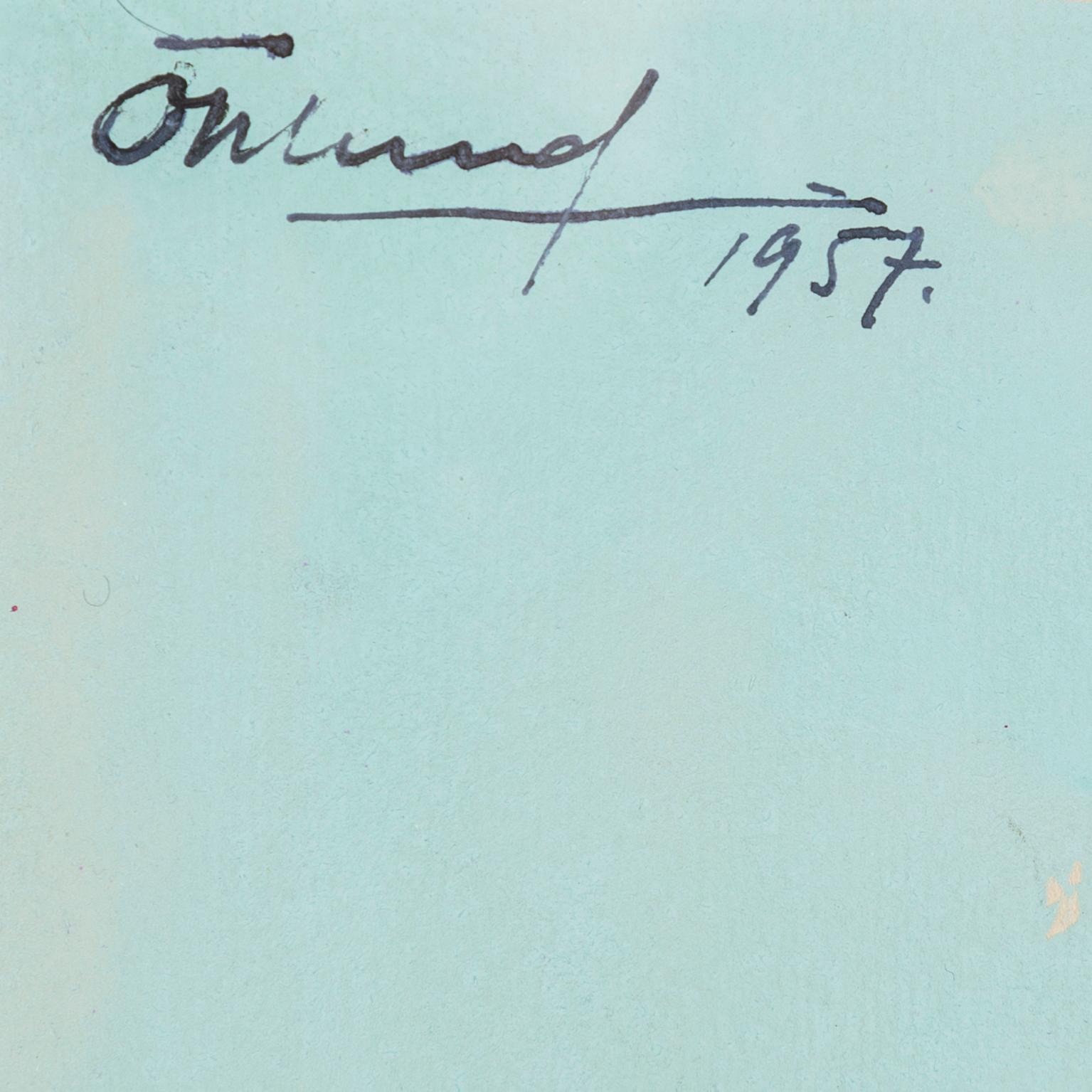 BERTIL ÖHLUND, akvarell på papper, signerad Öhlund och daterad 1957.