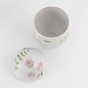 Stig Lindberg, a jug, a vase, and a box with cover, Gustavsbergs studio.