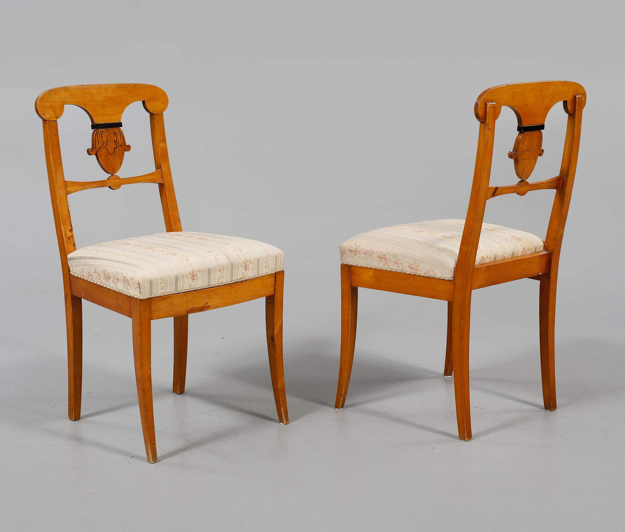 STOLAR, 4 st, Karl Johan och Karl Johan-stil, 1800 och 1900-tal.