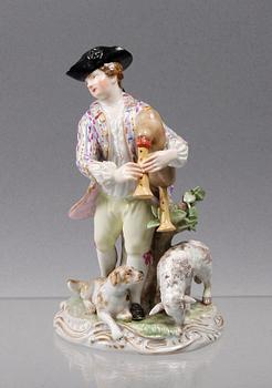 FIGURIN, porslin. Meissen, 1700-tal.