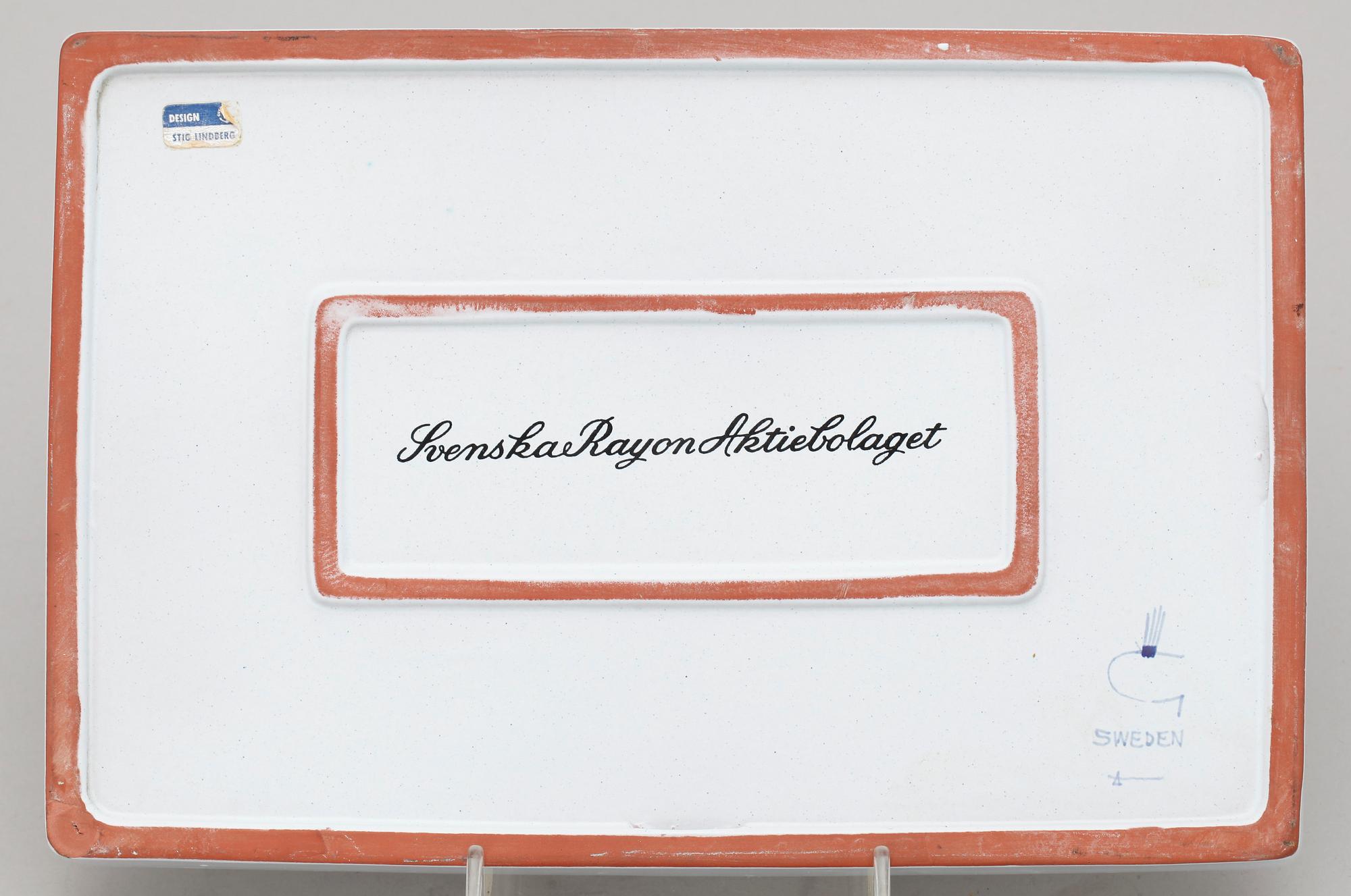 FAT, fajans, Stig Lindberg, Gustavsbergs studio.