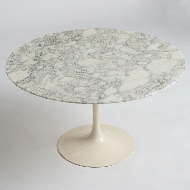 Eero Saarinen, a marble top "Tulip", table, Knoll International, executed on license by Nordiska Kompaniet NK Inredninga.