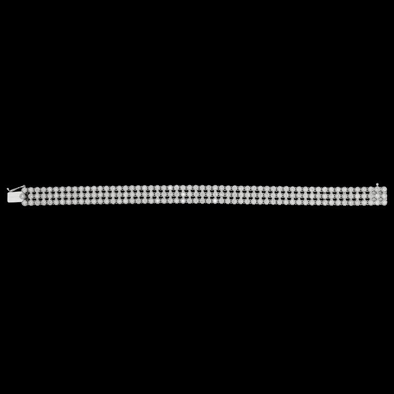 A brilliant cut diamond bracelet, tot. 5.13 cts.